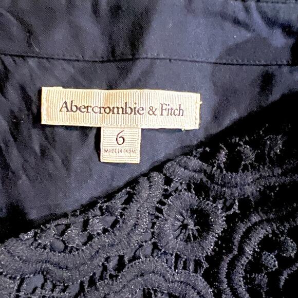ABERCROMBIE & FITCH Navy Lace Mini Skirt Size 6 - Picture 6 of 8